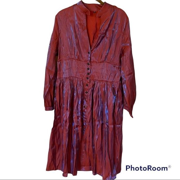 Pearly V-neck Retro Dress  - Picture 1 of 2